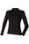 Skinni Fit Ladies/Womens Long Sleeve Stretch Polo Shirt (Black) - Black