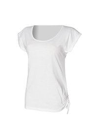 Skinni Fit Ladies/Womens Slounge T-Shirt Top (White) - White