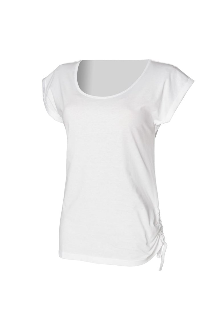 Skinni Fit Ladies/Womens Slounge T-Shirt Top (White) - White