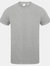 Skinni Fit Men Mens Feel Good Stretch V-neck Short Sleeve T-Shirt (Heather Grey) - Heather Grey