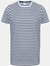 Skinni Fit Unisex Striped Short Sleeve T-Shirt (White/Oxford Navy) - White/Oxford Navy