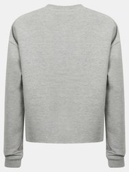 Skinni Fit Womens/Ladies Cropped Slounge Sweatshirt (Heather Gray)