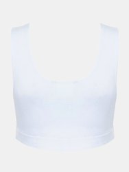 Skinni Fit Womens/Ladies Fashion Crop Top (White/White)