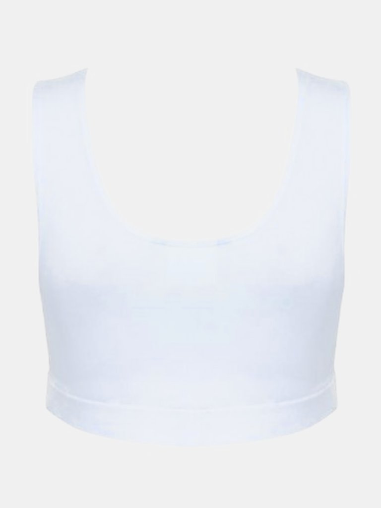 Skinni Fit Womens/Ladies Fashion Crop Top (White/White)