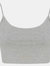 Skinni Fit Womens/Ladies Fashion Sustainable Adjustable Strap Crop Top (Heather Grey) - Heather Grey