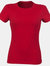 Skinni Fit Womens/Ladies Feel Good Stretch Short Sleeve T-Shirt (Heather Red) - Heather Red
