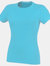 Skinni Fit Womens/Ladies Feel Good Stretch Short Sleeve T-Shirt (Surf Blue)