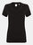 Skinni Fit Womens/Ladies Feel Good Stretch V-Neck Short Sleeve T-Shirt (Black) - Black