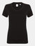 Skinni Fit Womens/Ladies Feel Good Stretch V-Neck Short Sleeve T-Shirt (Black) - Black