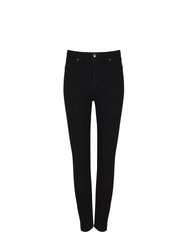 Skinni Fit Womens/Ladies Skinny Jeans (Black) - Black