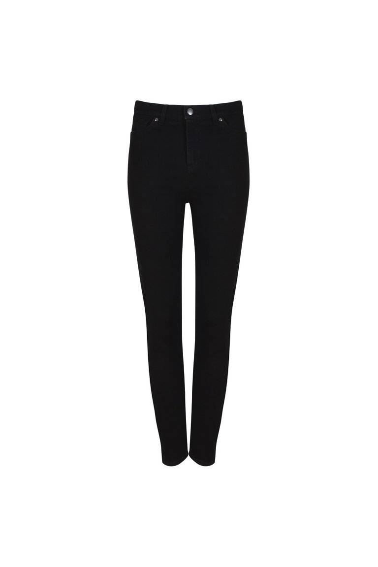 Skinni Fit Womens/Ladies Skinny Jeans (Black) - Black