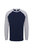 Skinnifit Mens Raglan Long Sleeve Baseball T-Shirt (Oxford Navy / Heather Grey) - Oxford Navy / Heather Grey