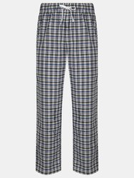 Skinnifit Mens Tartan Lounge Pants (White/Multi Check) - White/Multi Check