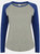 Skinnifit Womens/Ladies Long Sleeve Baseball T-Shirt (Heather Gray / Royal) - Heather Gray / Royal
