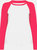 Skinnifit Womens/Ladies Long Sleeve Baseball T-Shirt (White / Hot Pink) - White / Hot Pink