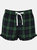 Skinnifit Womens/Ladies Tartan Shorts (Navy/Green Check) - Navy/Green Check