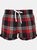 Skinnifit Womens/Ladies Tartan Shorts (Red/Navy Check) - Red/Navy Check