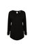 Womens/Ladies Long Sleeve Slounge Top - Black