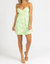 Floral Lace Hem Mini Dress In Mint - Mint