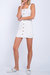 Ruffle Strap Mini Dress In White