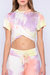 Tie Dye Crop Top In Multi Tie Dye - Multi Tie Dye