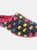Womens/Ladies Amy Spotted Knit Mule Slippers (Fuchsia/Multi) - Fuchsia/Multi