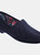 Womens/Ladies Audrey III Roll Top Velour Slippers - Navy Blue - Navy Blue