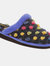 Womens/Ladies Donna Mule Slippers - Blue/Multi - Blue/Multi