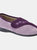 Womens/Ladies Gemma Touch Fastening Embroidered Slippers - Purple/Lilac - Purple/Lilac