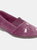 Womens/Ladies Inez Gusset Throat Patterned Slippers (Heather) - Heather