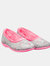 Womens/Ladies Isla Dotted Ballerina Memory Foam Slippers (Grey/Fuchsia)
