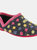 Womens/Ladies Jade Dotted Full Slippers - Fuchsia/Multi - Fuchsia/Multi