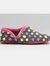 Womens/Ladies Jade Dotted Full Slippers - Fuchsia/Multi