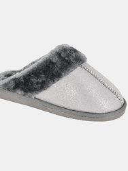Womens/Ladies Juliet Sparkle Slippers (Silver) - Silver