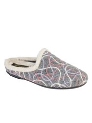 Womens/Ladies Katie Knitted Patterned Mule Slippers (Grey) - Grey