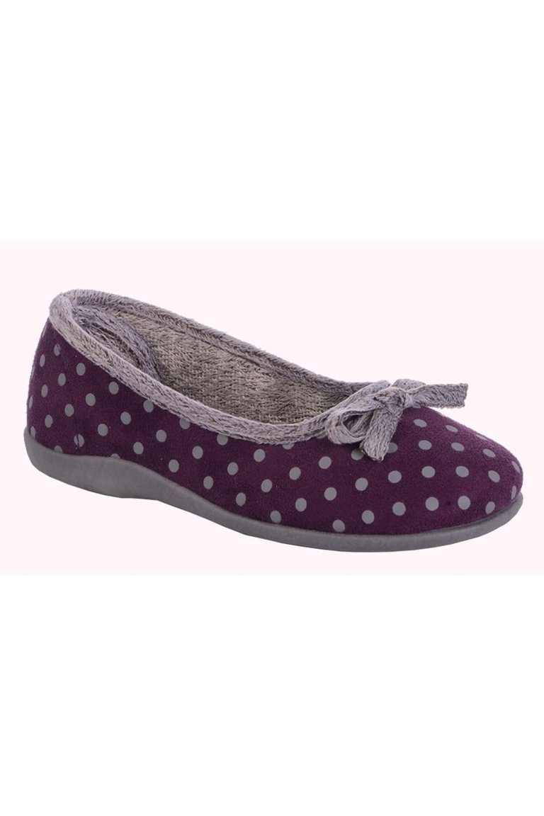 Womens/Ladies Louise Slippers - Purple - Purple