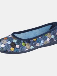 Womens/Ladies Samira Ballerina Slippers (Blue) - Blue