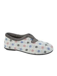 Womens/Ladies Seana Spotted Slippers (Gray) - Gray