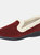 Womens/Ladies Sophia Memory Foam Slippers - Wine