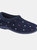 Womens/Ladies Sophie Velour Slippers - Navy - Navy