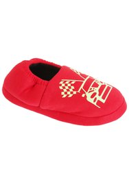 Slumberzzz Childrens/Kids Glow In The Dark Car Design Slippers (Red) - Red