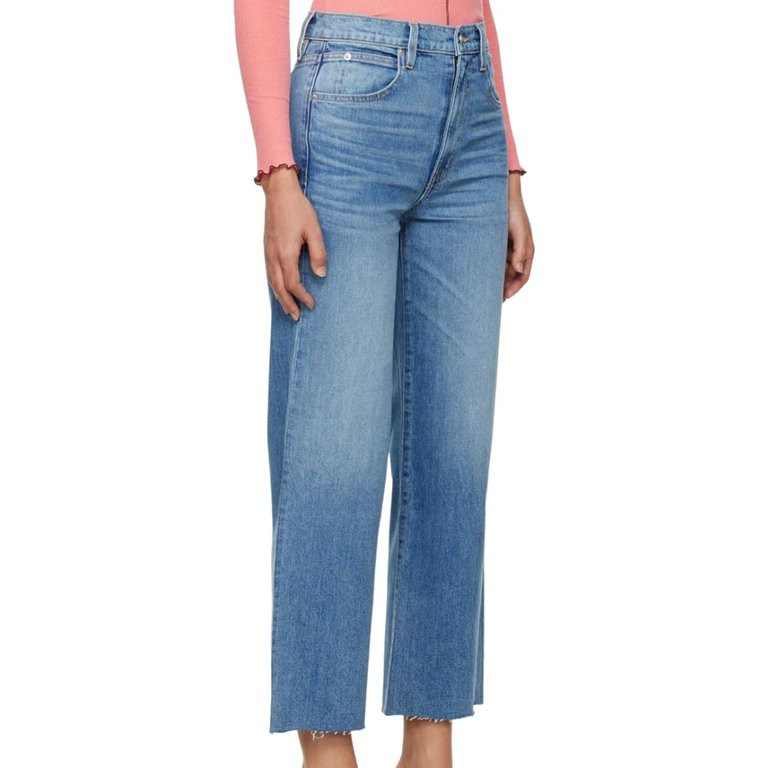 Grace Crop Jeans In Blue Bird