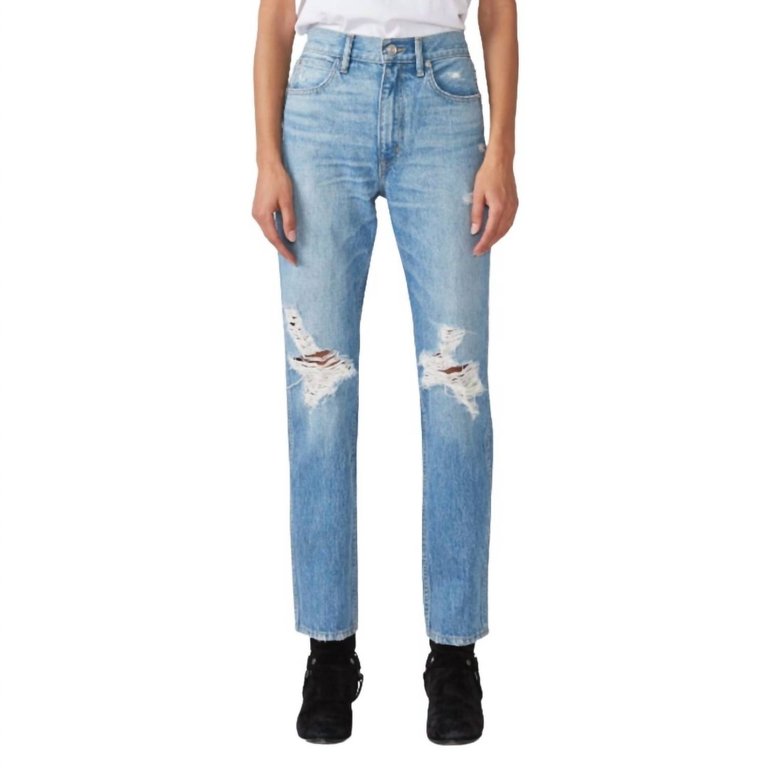 Virginia High Rise Slim Straight Jean In Rolling Waters - Rolling Waters