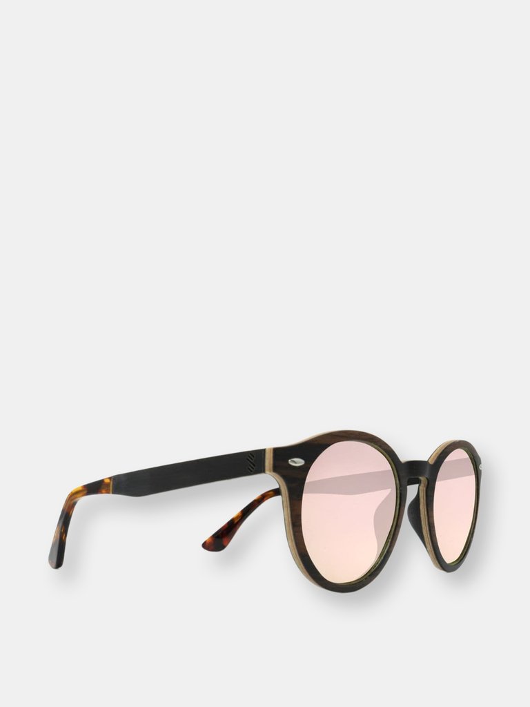 Explorer Ebony - Wood Sunglasses - Rose Mirror