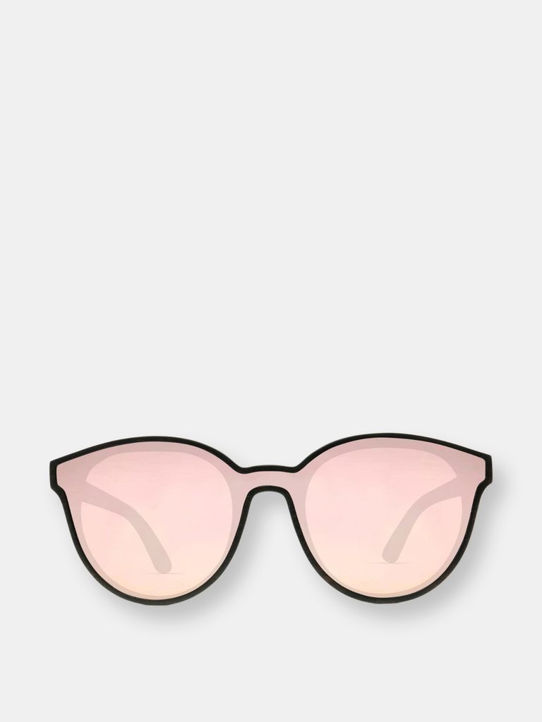 Knockout - Wood Sunglasses - Rose Mirror