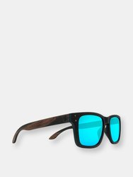 Trekker - Wood Sunglasses - Ice Blue Mirror