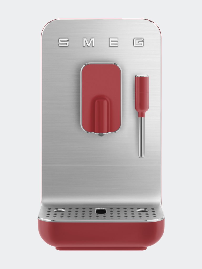 Fully Automatic Coffee Machine With Steamer - Red