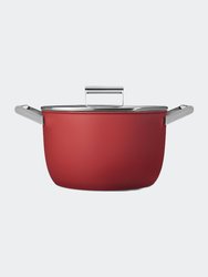 Nonstick Casserole Pan Dish With  10" Lid   - Red