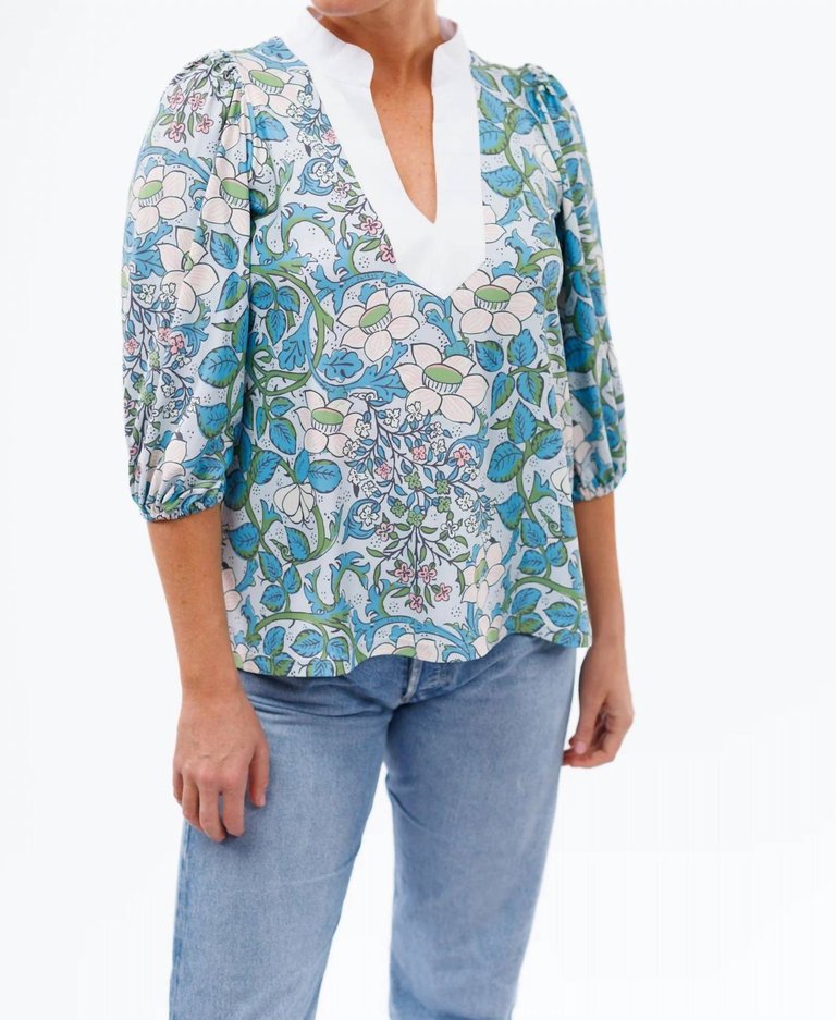 Eliza Top In French Lily - French Lily