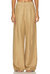 Pleated Trouser In Khaki - Khaki